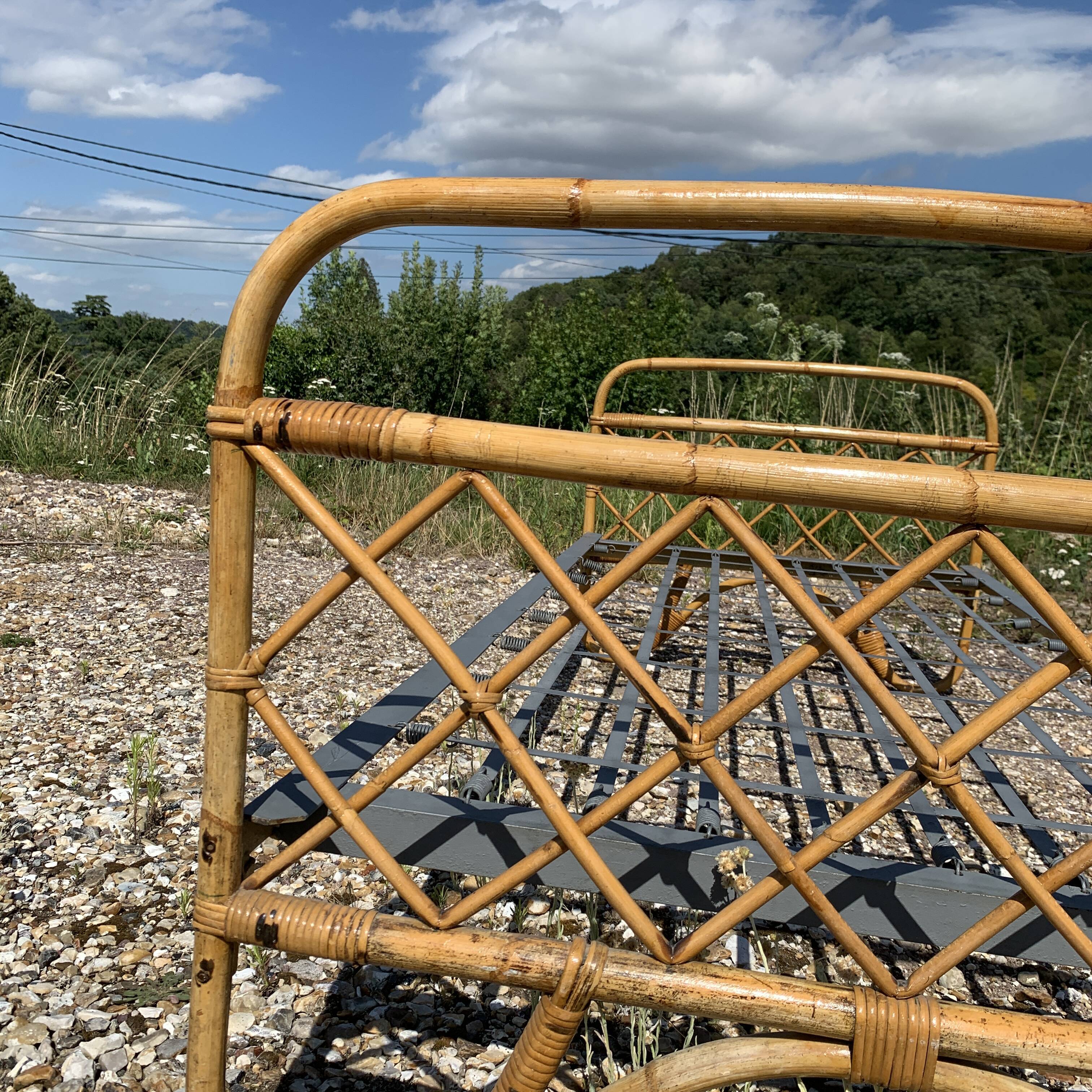 Vintage bamboo children's bed