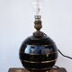 Lampe de table Sphère Noire dans le style de Jacques Adnet