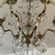 Girandole chandelier with crystal drops from the 60s and 70s