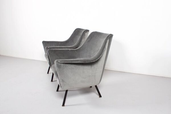 Ensemble de fauteuils club des années 1950