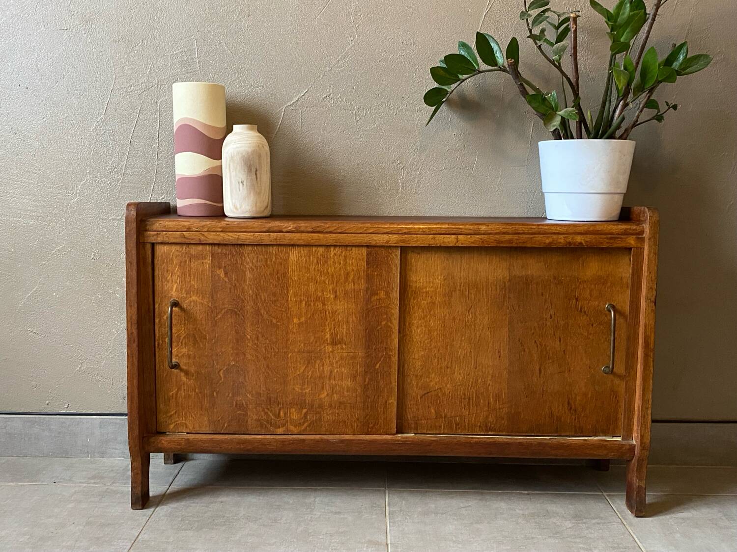 Small vintage wooden storage unit