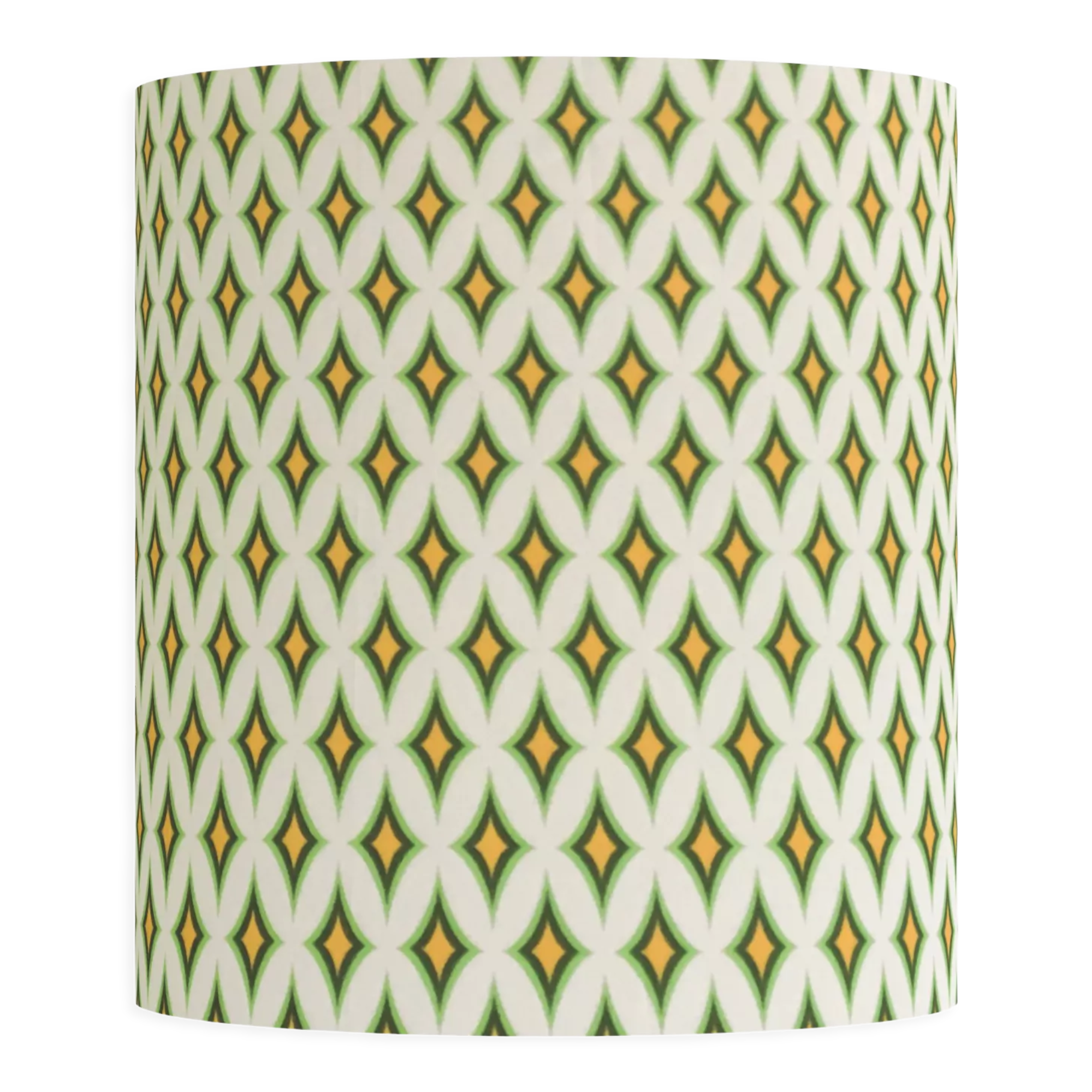 Lampshade Green Diamond H40 D40 - vintage fabric