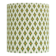 Lampshade Green Diamond H40 D40 - vintage fabric