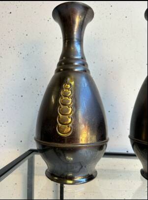 Pair of Art Deco copper vases – 1930s
