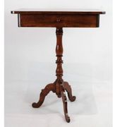Side table on a mahogany pillar from around the year 1850s