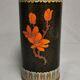 Vase Roll , beautiful enamels Cloisonnés , China Asia . flowers , blue background
