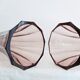 Pair of dark pink crystal vase art deco