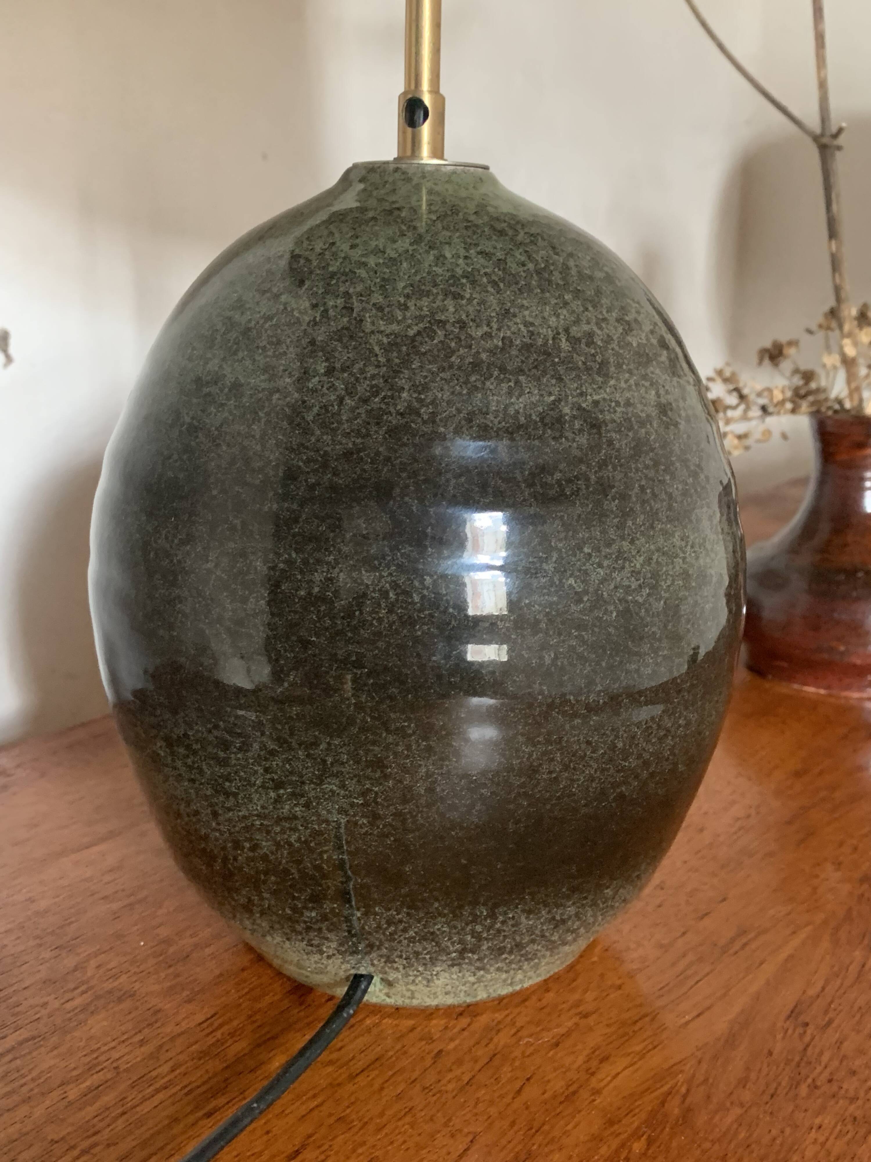 Vintage ceramic table lamp signed