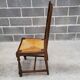 1 set of 6 solid wood chairs with straw seats – Rustic style