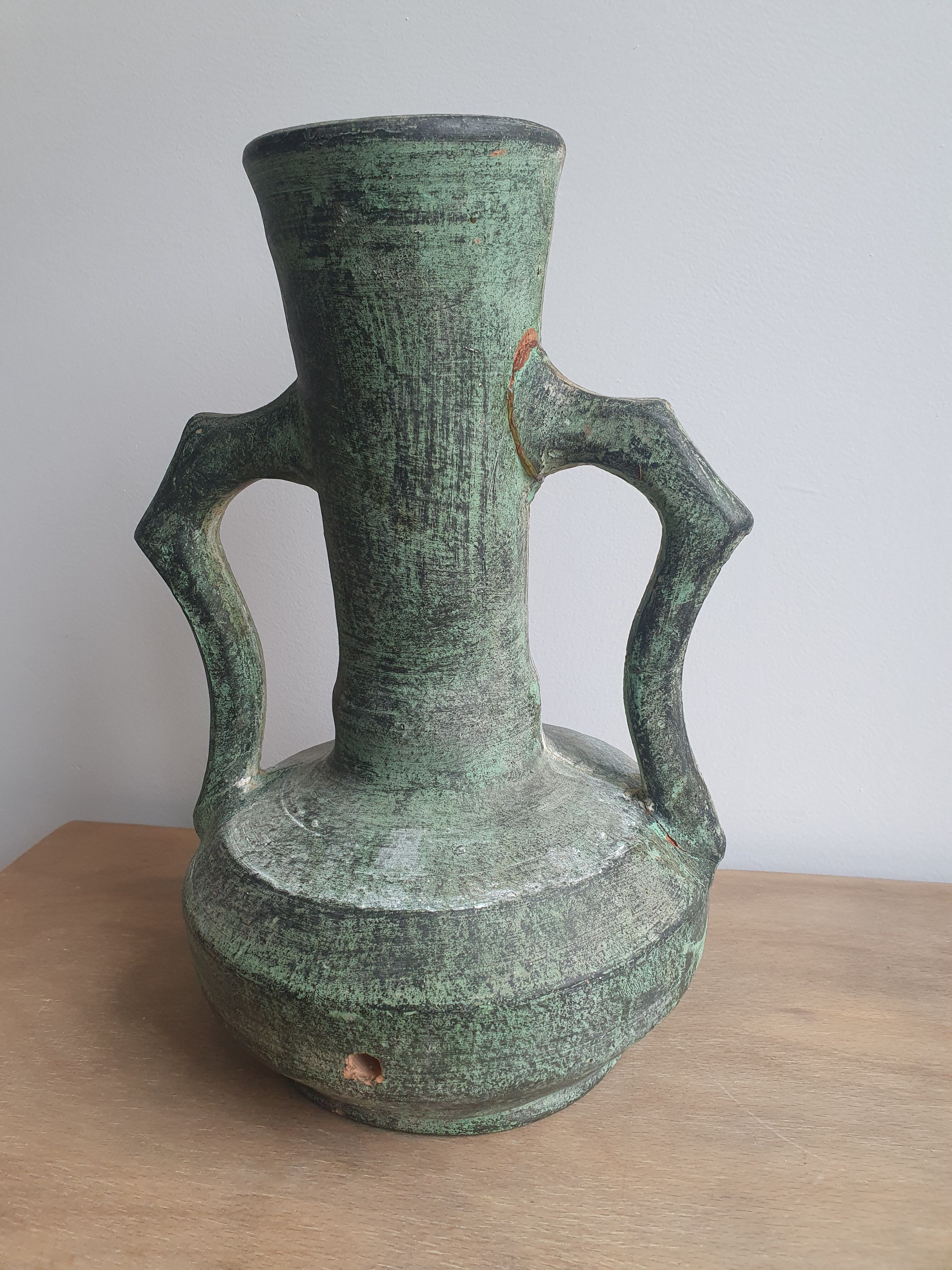 Ancient terracotta vase jar