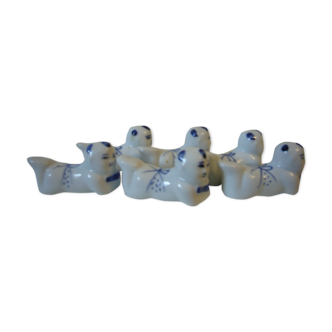 Porte couteaux porcelaine vintage