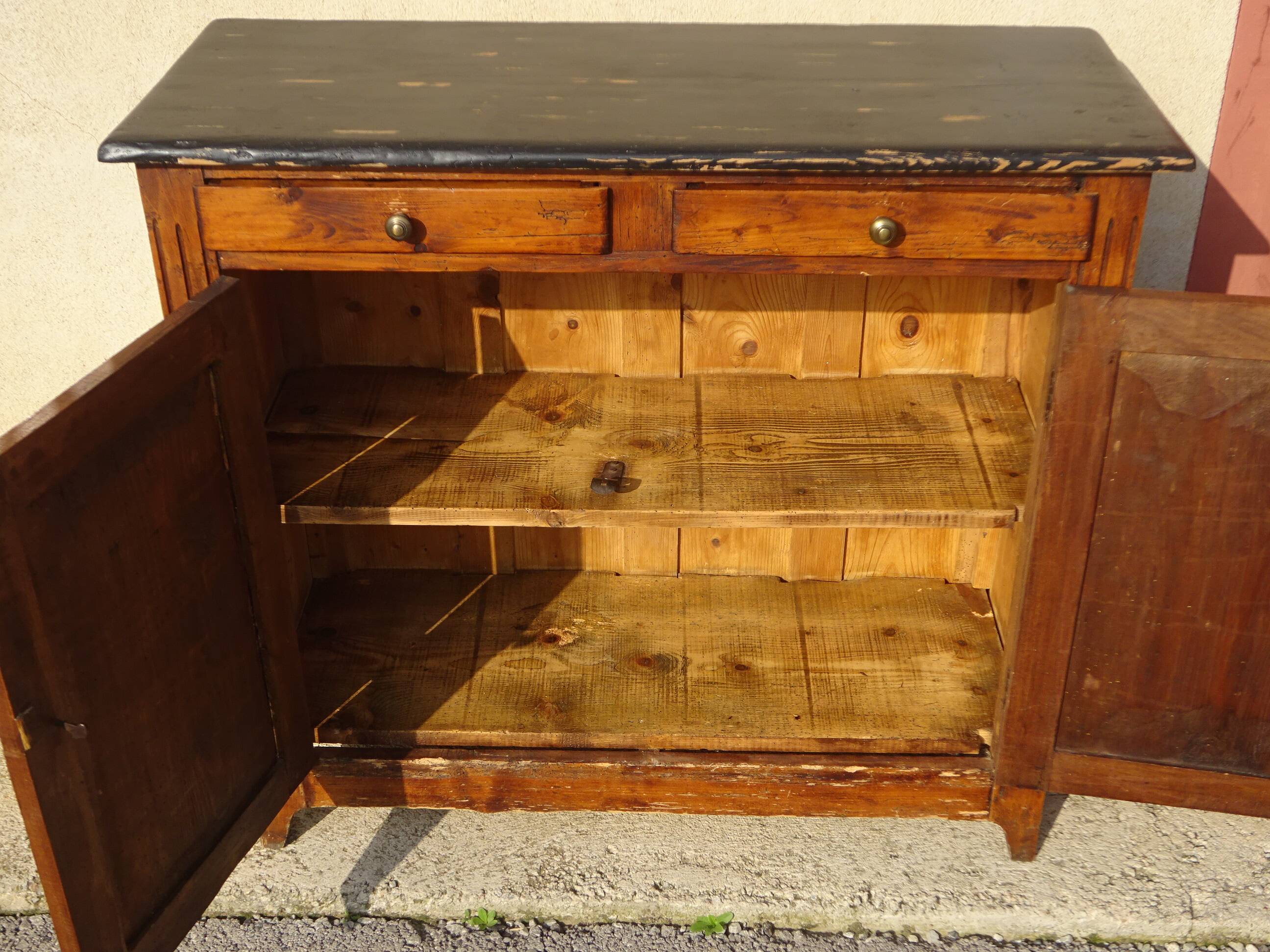 old Parisian pine sideboard