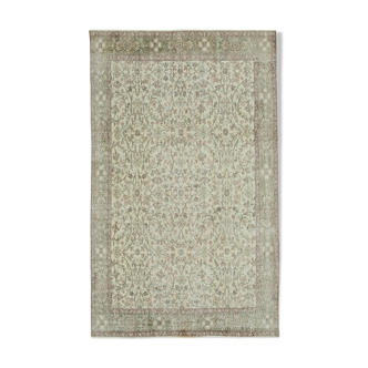 Handmade unique oriental beige carpet 165 cm x 273 cm - 36546