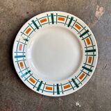 Badonviller round dish in glazed earthenware, "Quiberon" service