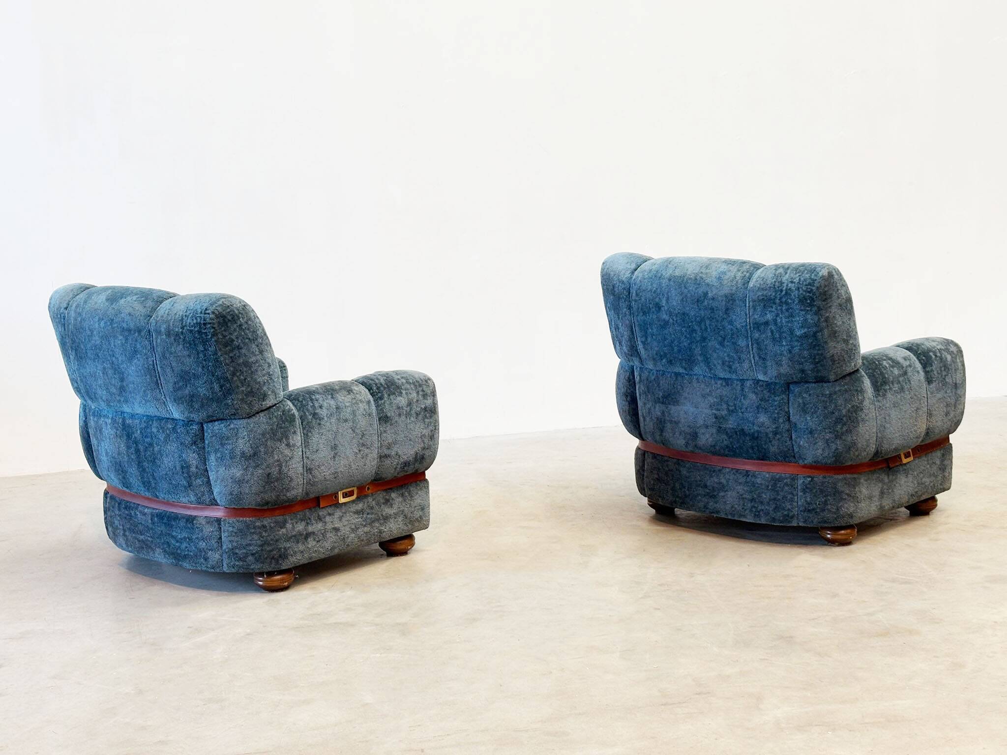 Set of two French lounge chairs