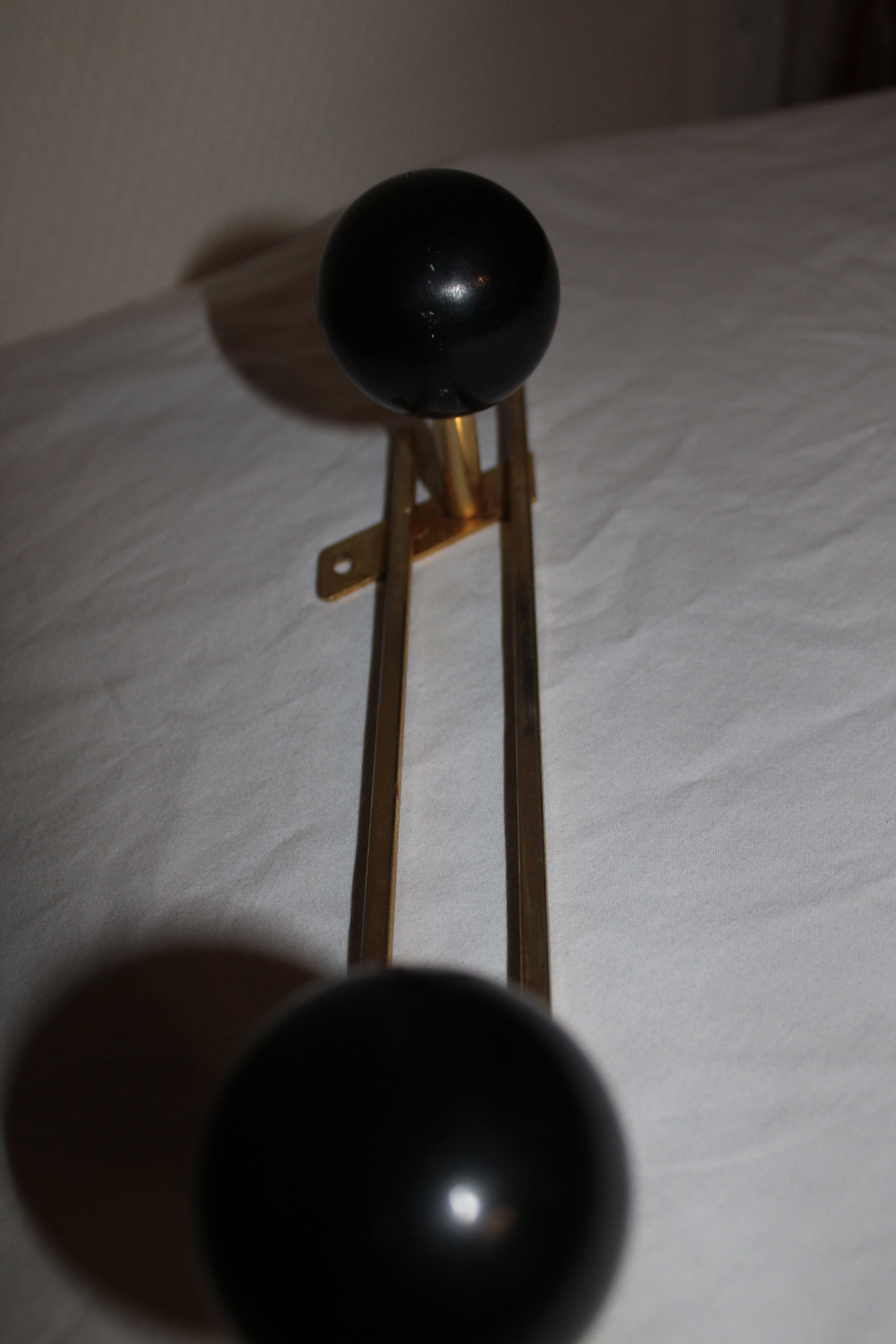 Vintage coat rack sies 60s 3 black balls