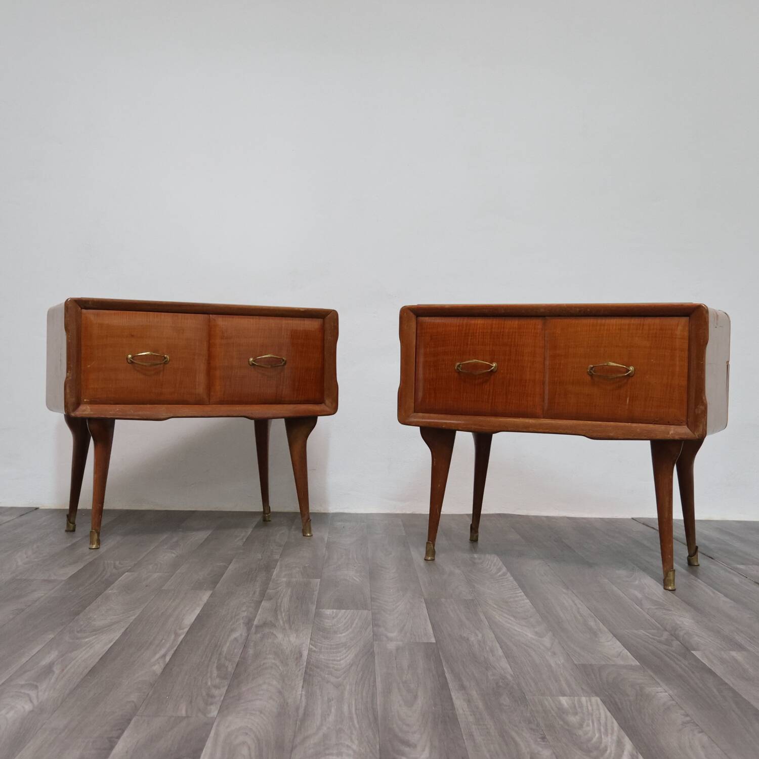 Coppia Di Comodini Gio Ponti Style Mid-Century 1950’s Modernariato Des