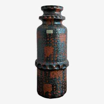 Vase de lave gras Carstens Tonnieshof en céramique, années 1970