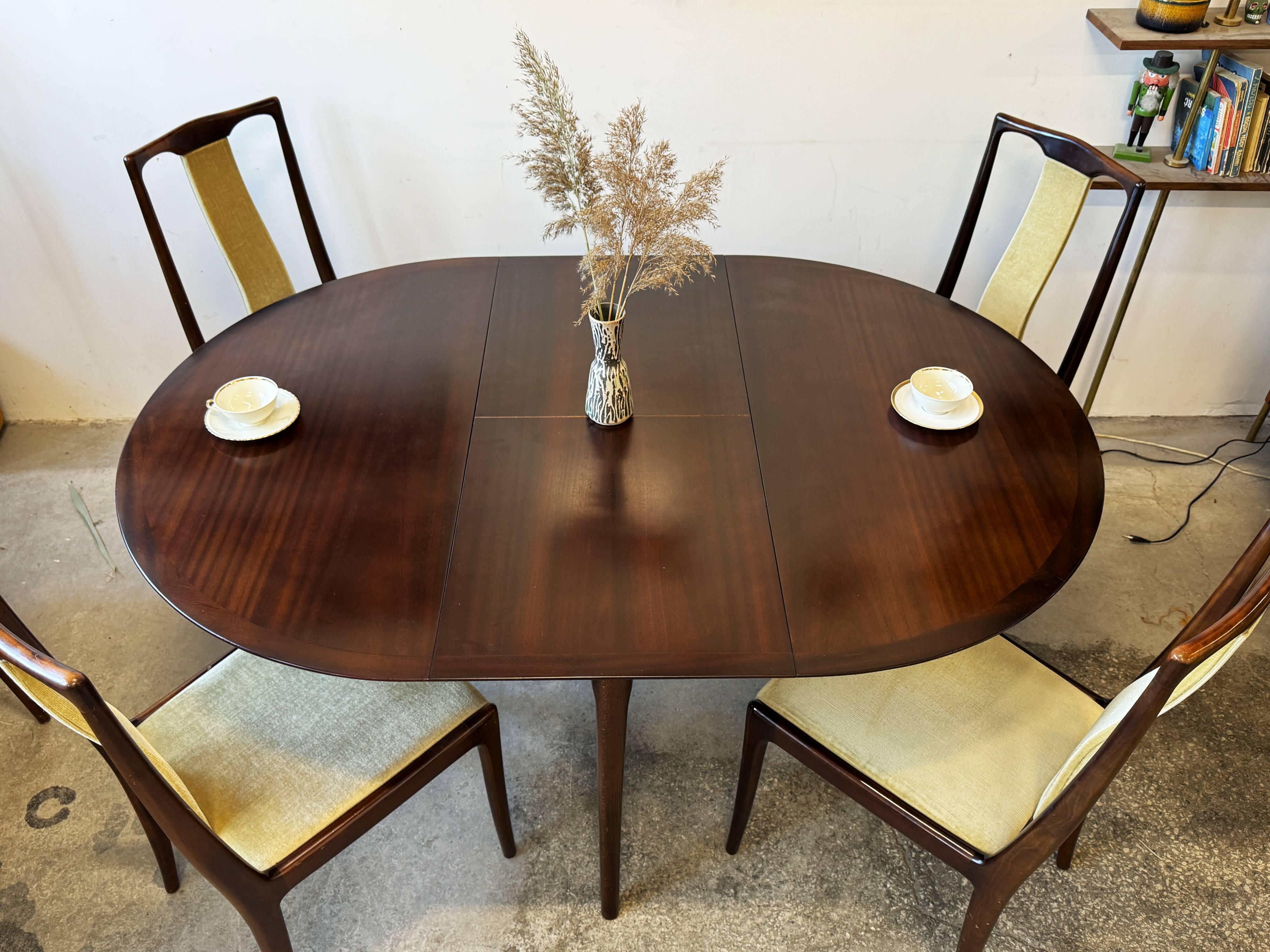 Set of 4 dining chairs, Lübke Germany 1960s, vintage