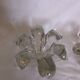 Glass or crystal flower candle holders