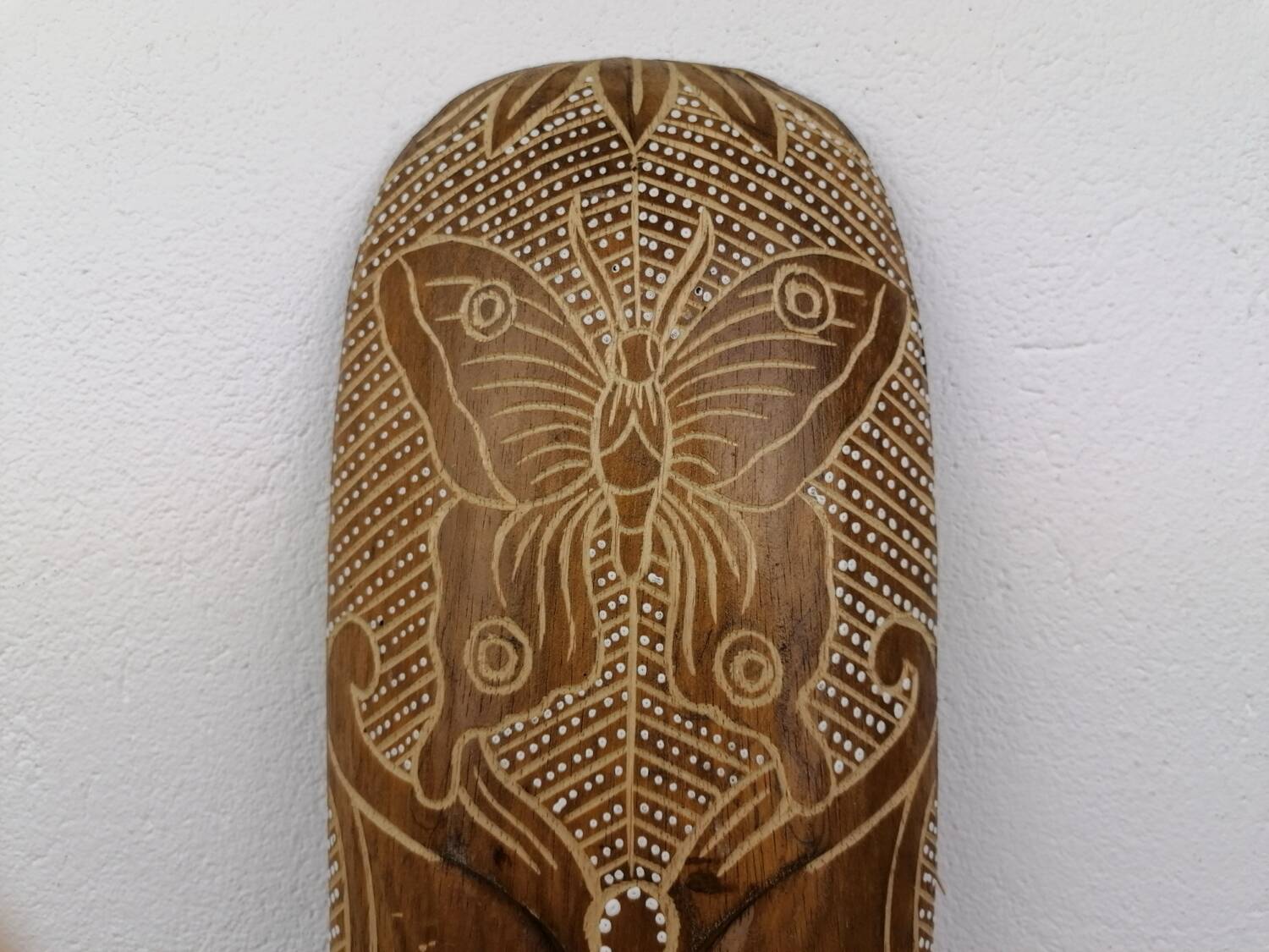 Hand carved wooden African tribal mask