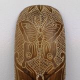 Hand carved wooden African tribal mask