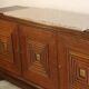 Art Deco sideboard in solid oak and marble, 1940