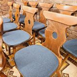 Set of 12 bistrot chairs 70' vintage
