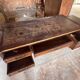 Large flat desk in Louis XVI style made of mahogany, early 20th century.