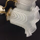 Pair of brass swan collar wall sconces, porcelain fastening. Vintage