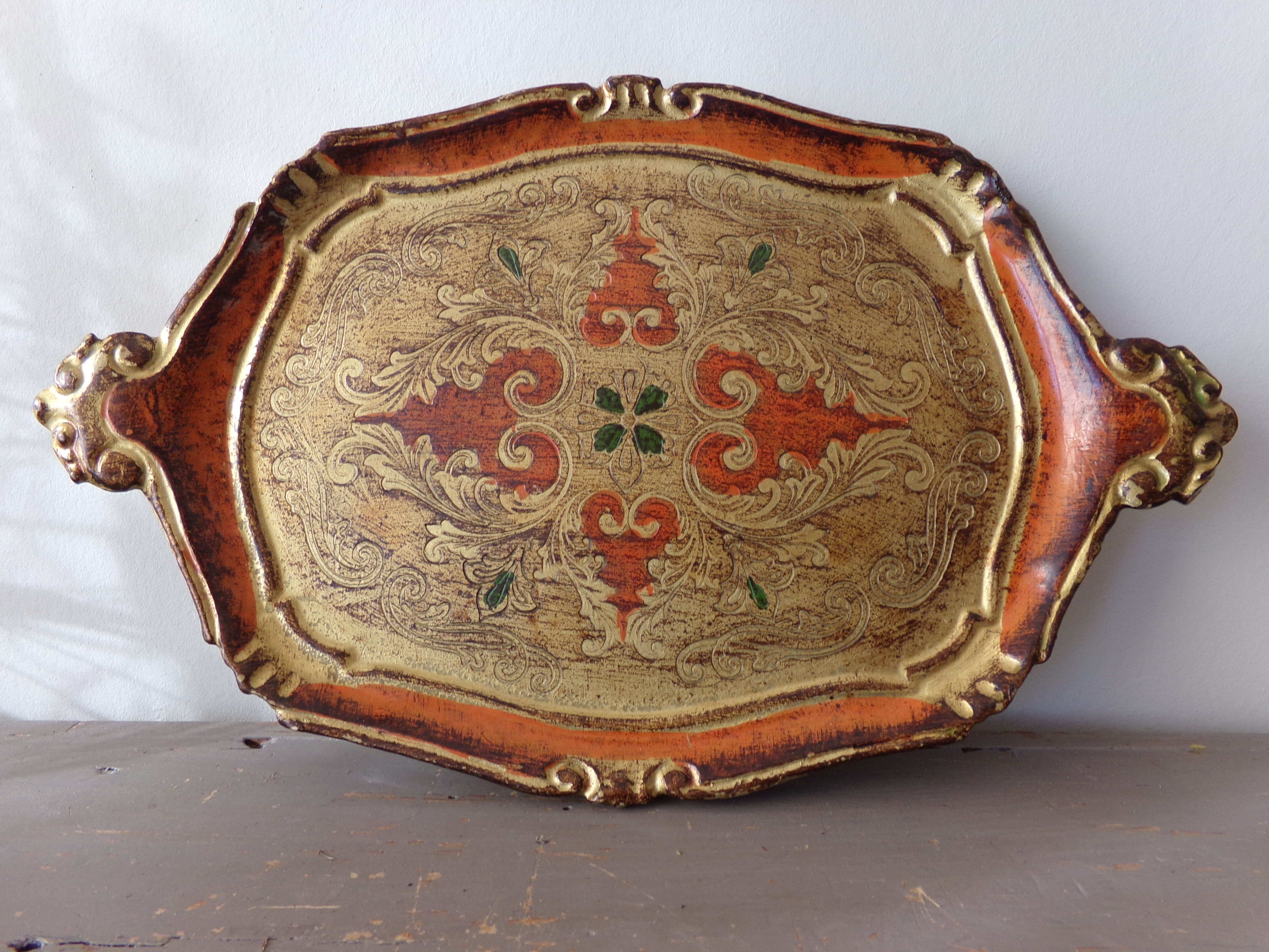 Florentine wooden tray