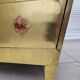 Handcrafted commode fully dressed in brass, original piece and