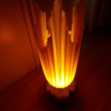 70's georgia jacob lamp, gold leaves