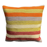 Coussin en laine turque rayé