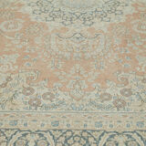Hand-knotted persian vintage 1970s 290 cm x 390 cm beige wool carpet