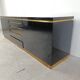 Brass and lacquer sideboard by Jean Claude Mahey, 1970s