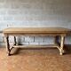 Aero-sanded oak farmhouse table