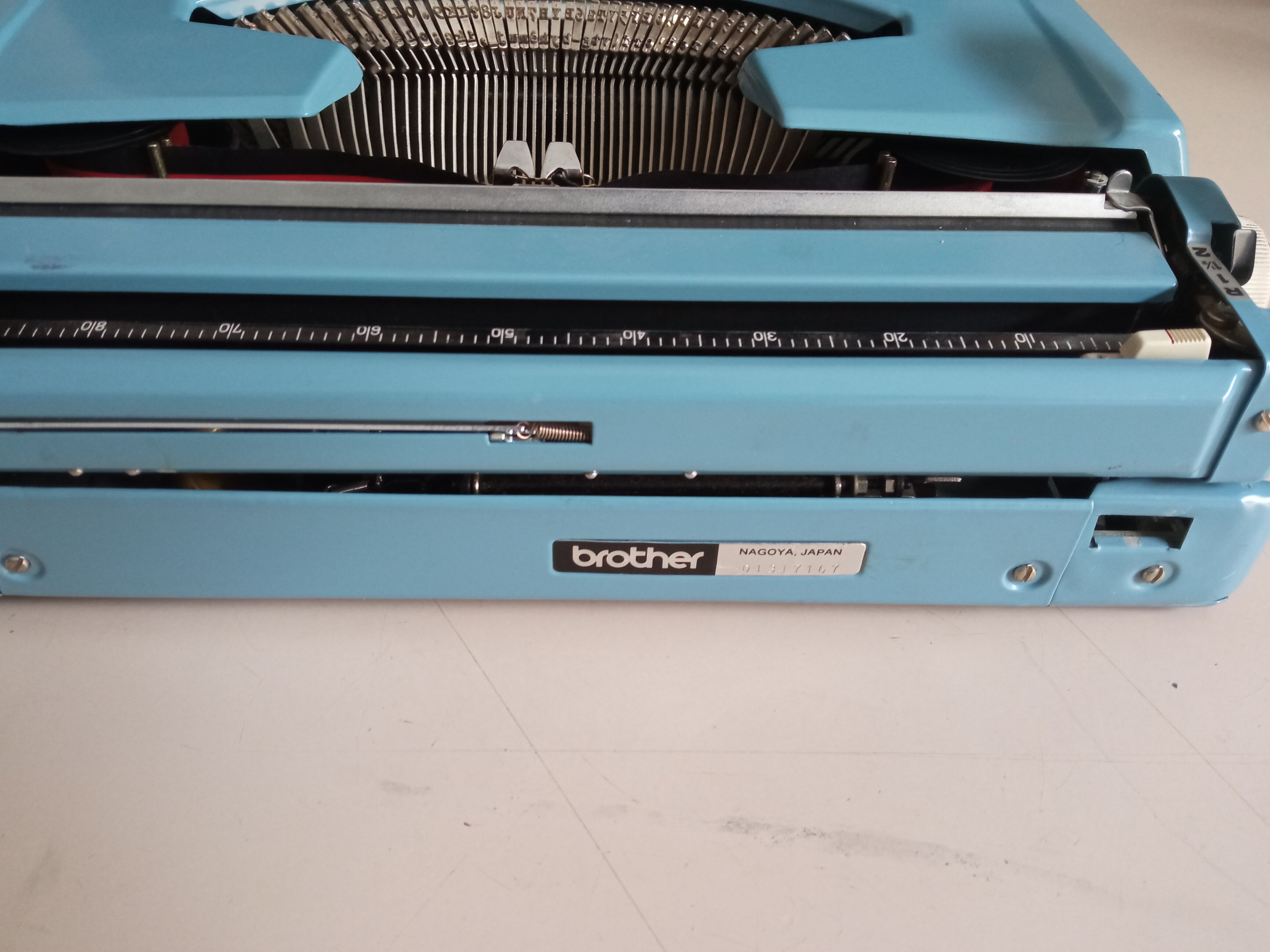 Machine à écrire brother nogamatic 200 bleue vintage