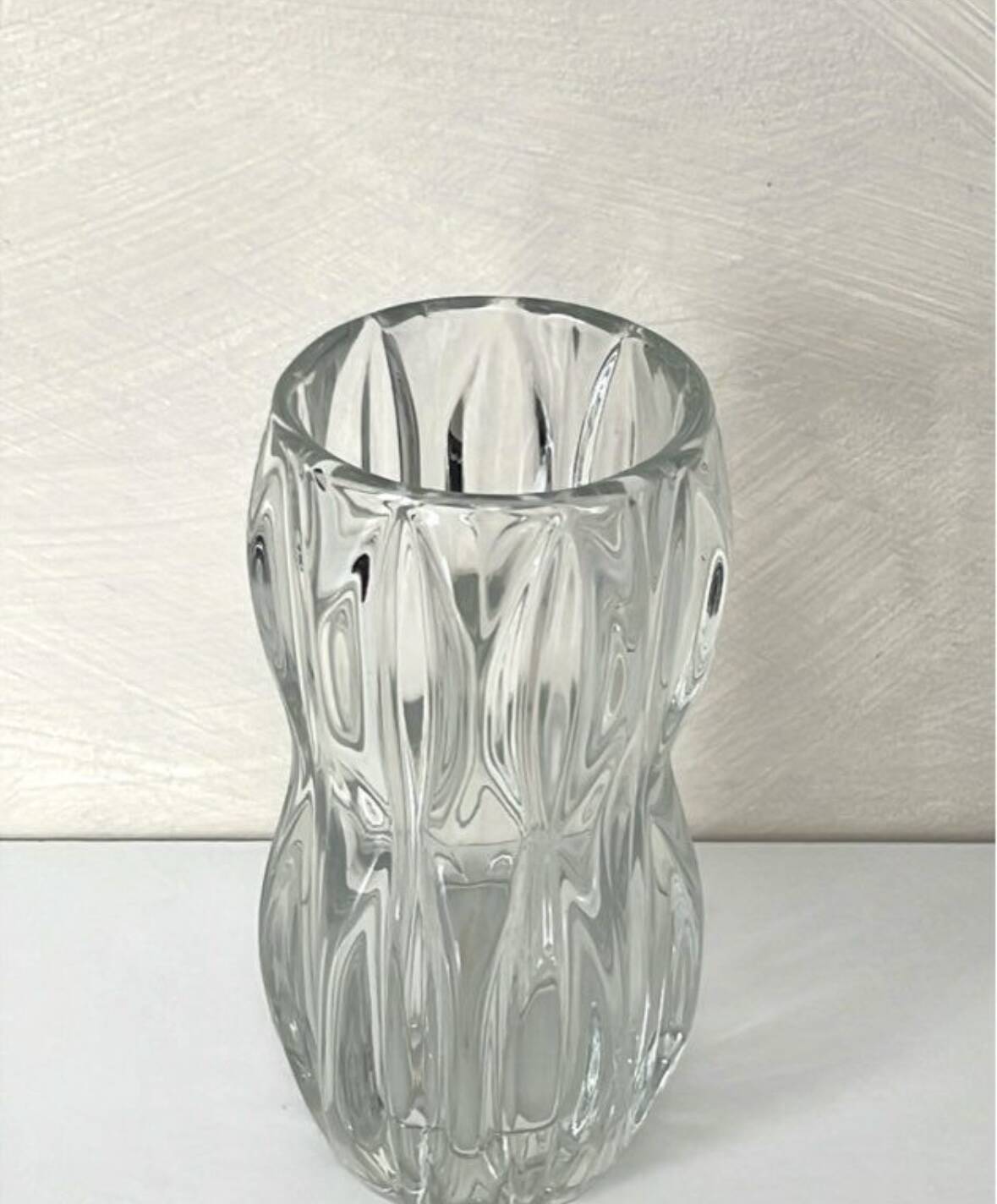 SKLO Union vase by Jan Schmidt, mid-century in clear glass