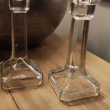 Glass candle holders