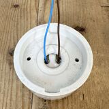 Vintage White Porcelain Ceiling Light, 1970s