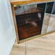 Buffet vintage en bois meuble vinyle vitrine
