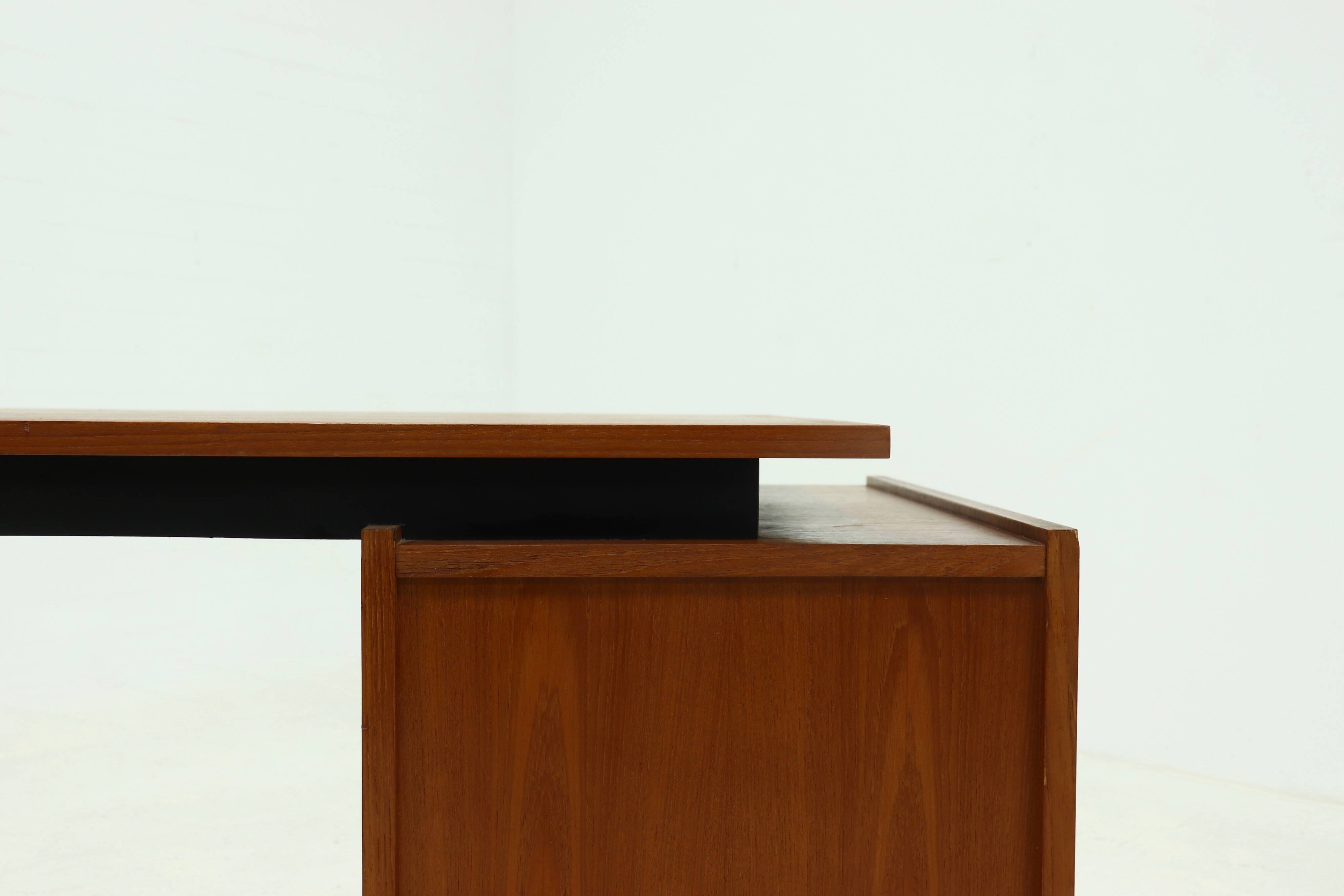 Mid Century Teak Hairpin Desk by Tijsseling 1960s