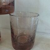 3 bubble glass water glasses