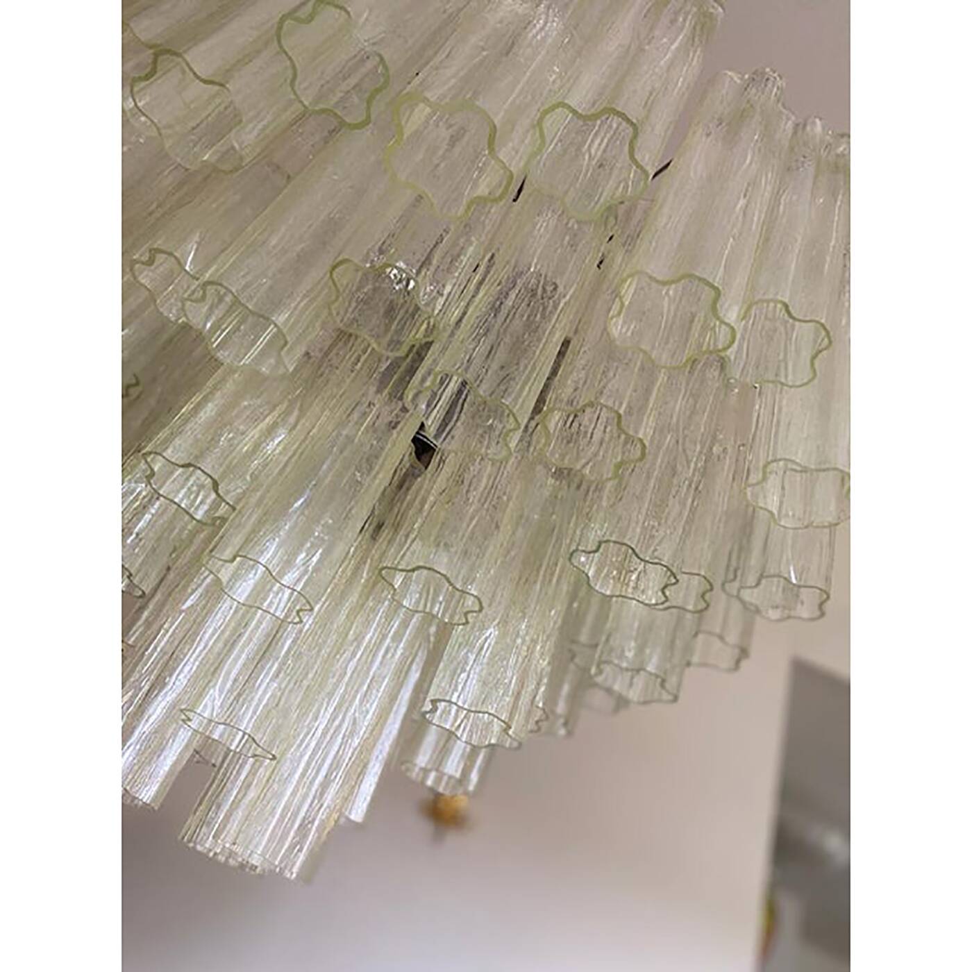 Contemporary Champagne “Tronchi” Murano Glass Chandelier