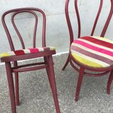 Set de 4 chaises bistrot viennoise bois courbé