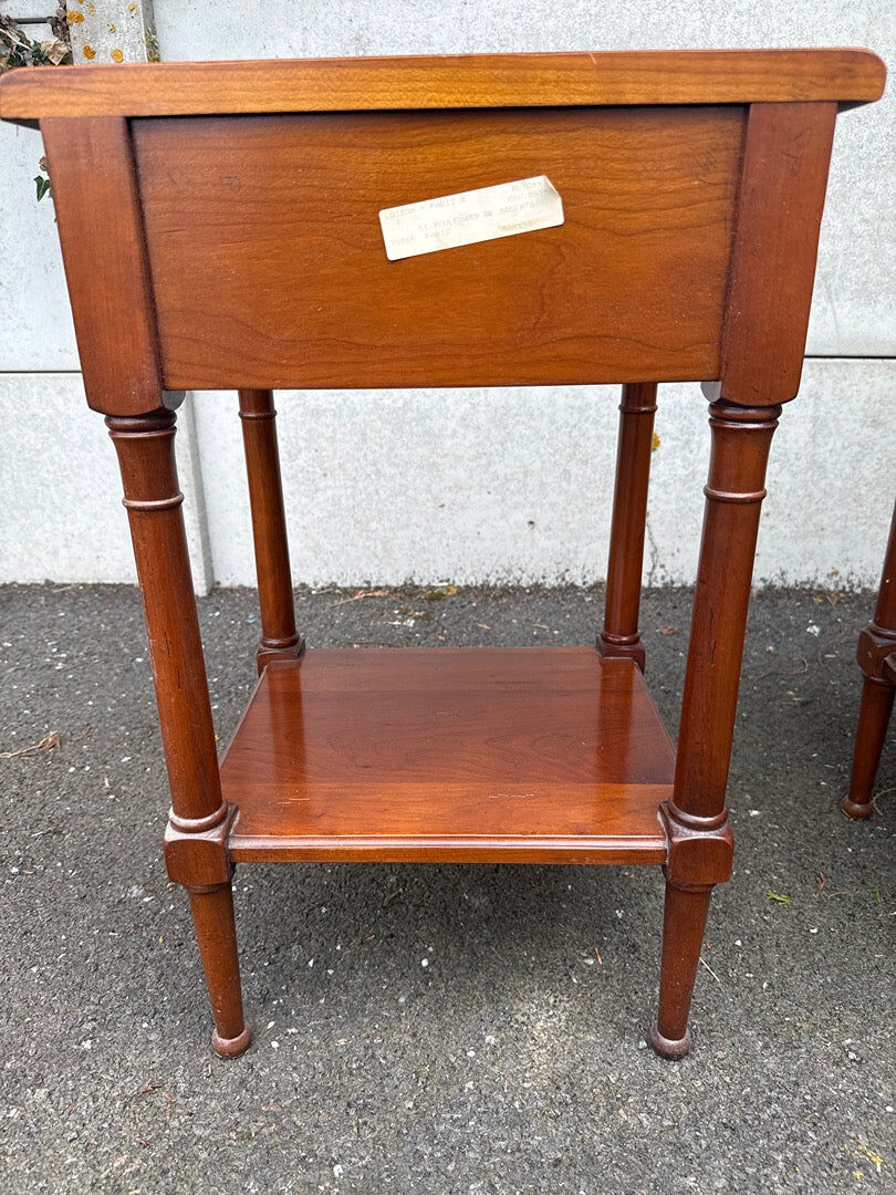 Bedside tables – Camille & Vence – furniture – pair in varnished wood
