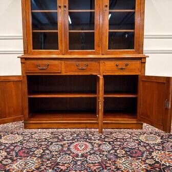 Classic English Eichholtz bookcase buffet cabinet