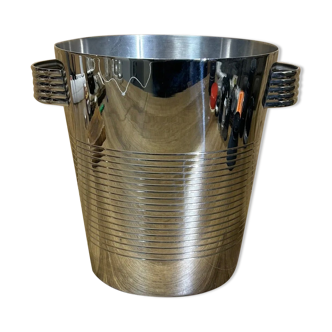 Stainless steel champagne bucket "Létang Rémy" Art Deco style, 60/70