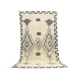 Handmade wool Berber rug 292 X 147 CM